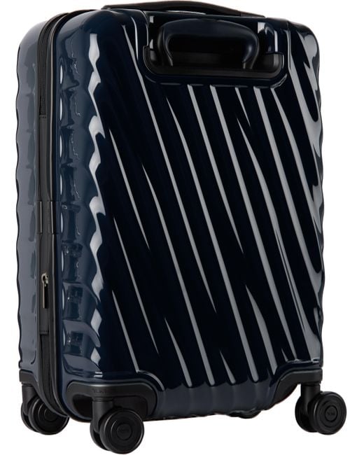 Tumi Blue International Expandable 4 Wheeled Carry-On Suitcase for men
