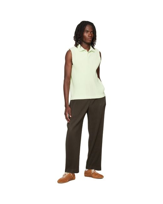 Homme Plissé Issey Miyake Green Monthly Colors July Polo for men