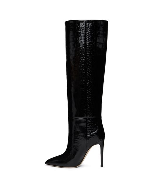 Paris Texas Black Croc Boots