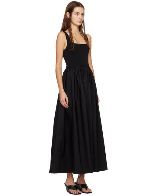 Matteau Black Paneled Maxi Dress