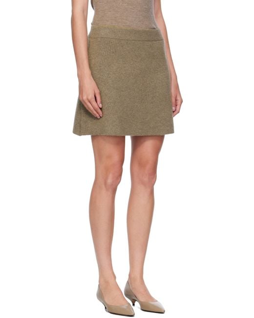 Lisa Yang Black Taupe Clare Miniskirt