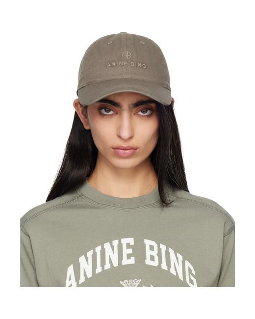 Anine Bing Gray Jeremy Baseball Cap