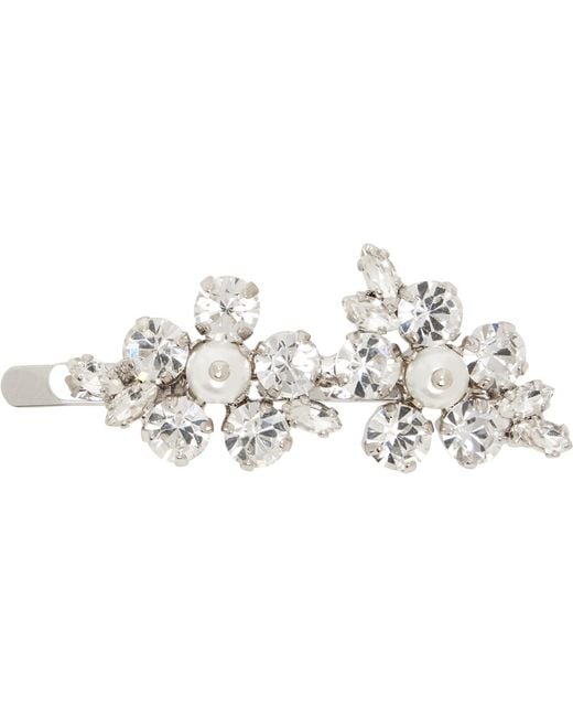 Simone Rocha Metallic Mini Hellebore Flower Hair Clip