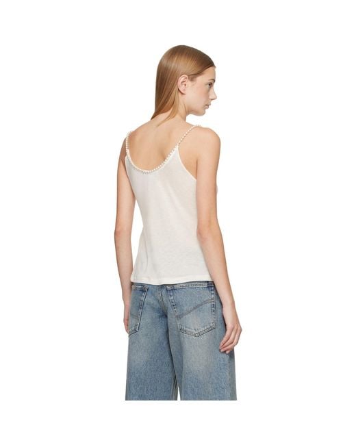 Stella McCartney Blue Pearl Embroidery Top