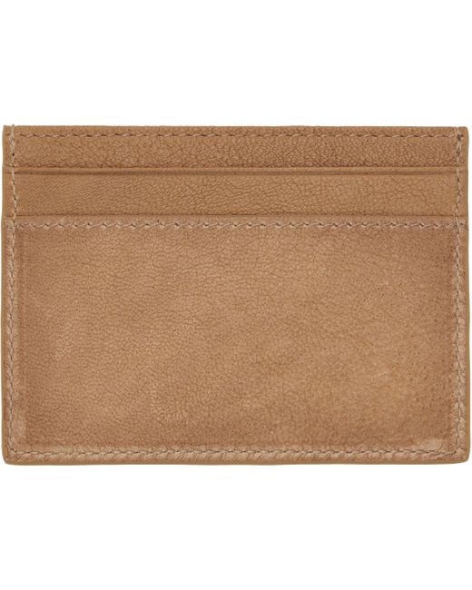 Vivienne Westwood Black Tan Oiled Leather Flat Card Holder for men