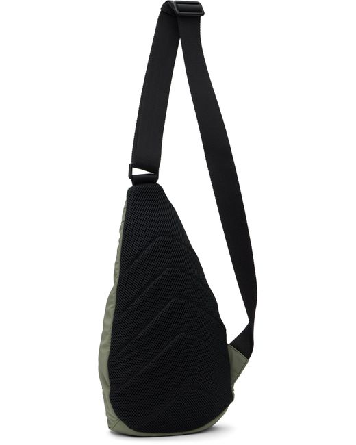 メンズ Moncler カーキ ウォーターリペレント クロスボディ バックパック Black