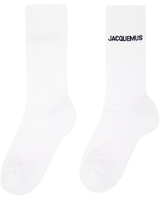 Jacquemus White Les Classiques 'les Chaussettes ' Socks for men