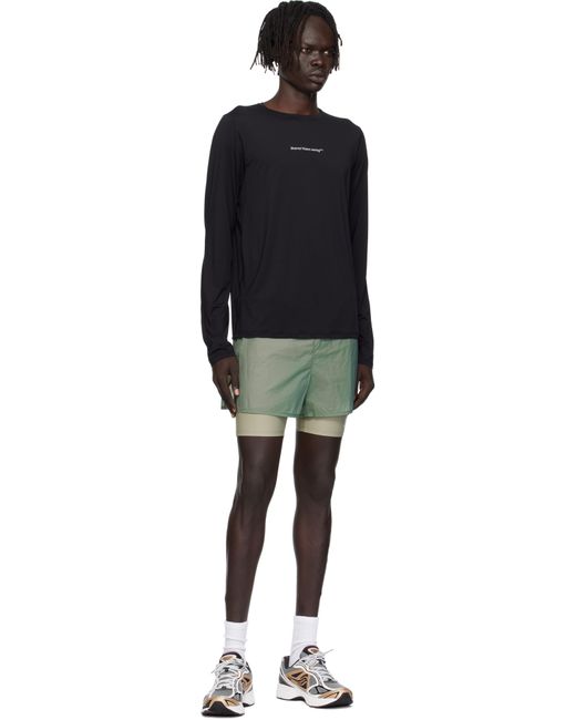 District Vision Green Ripstop Layered Trail Shorts for men