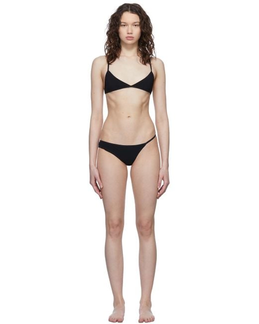 Christopher Esber Black Compact Asymmetrical Bikini