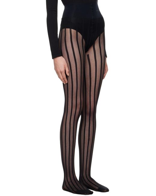 Swedish Stockings Black Siri Stripe Tights