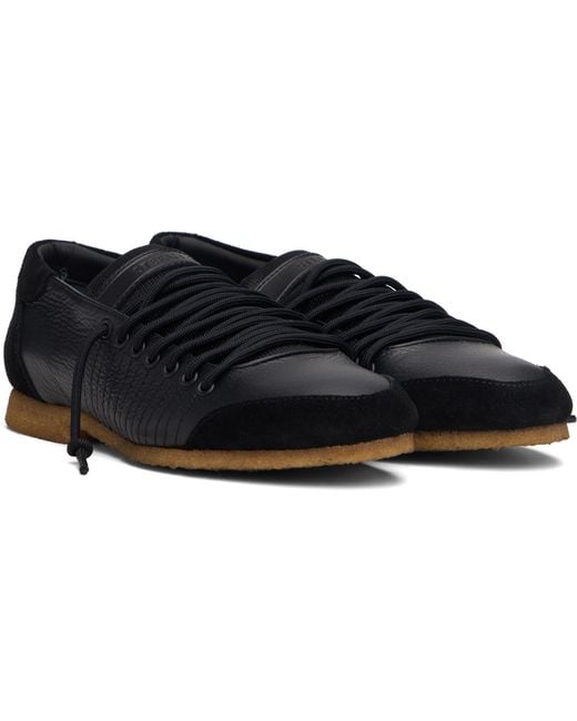 STEFAN COOKE Black Laced Trainer Sneakers