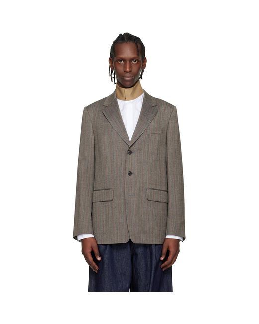 Dries Van Noten Black Loose Wool Blazer for men