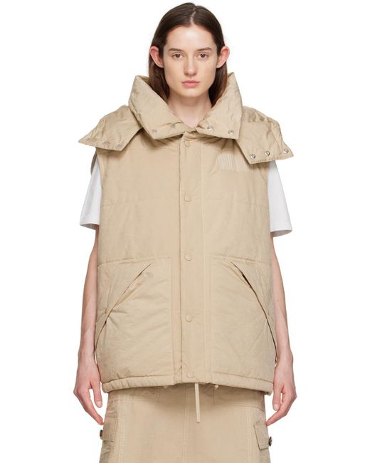 Marc Jacobs Natural Beige Oversized Puffer Vest