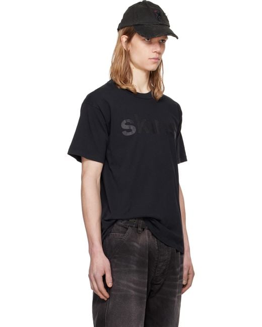 ALEXANDER DIGENOVA Crewneck 'Skins' T-Shirt in Black for Men