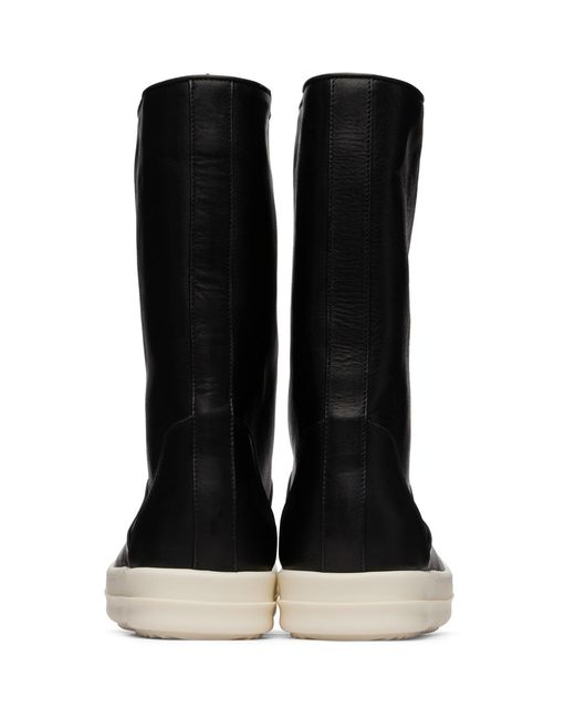 Rick Owens Black Tower Sneakwader Boots