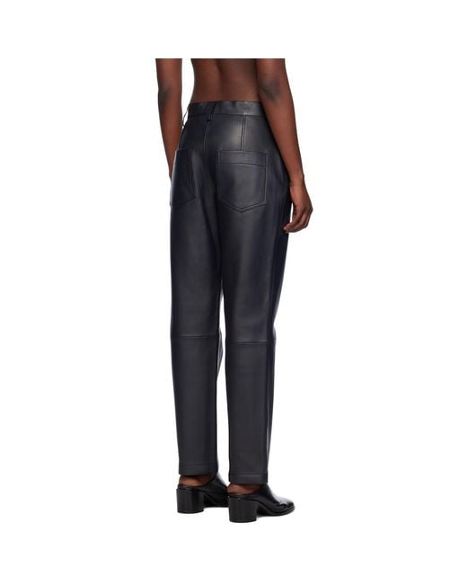 Studio Nicholson Black Opie Leather Pants