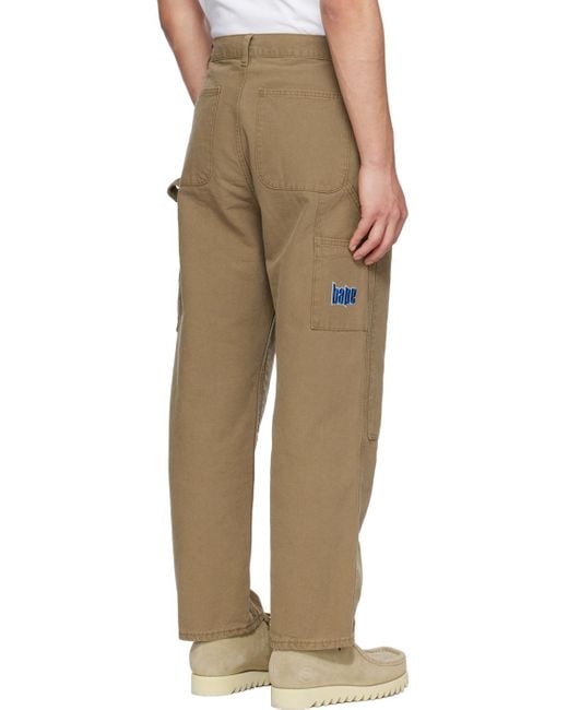 A Bathing Ape Natural Paneled Trousers for men