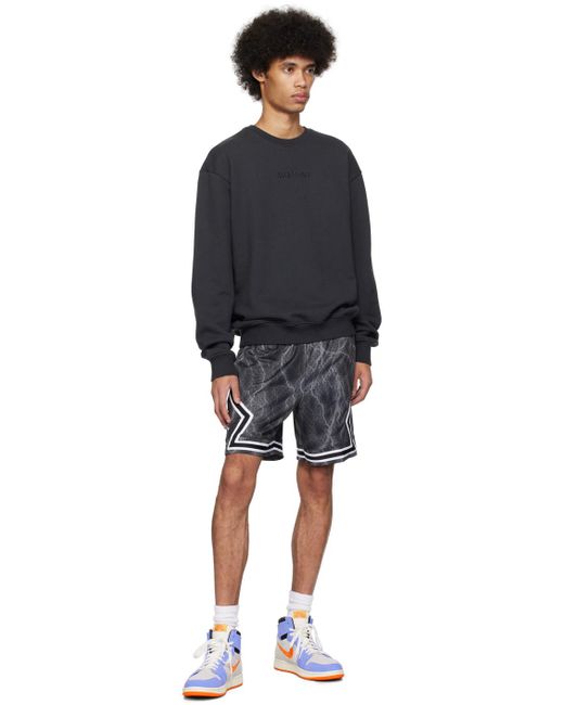Nike Black Gray Air Jordan Wordmark Sweatshirt for men