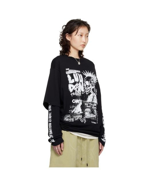 Lu'u Dan Black Double Deck T-Shirt