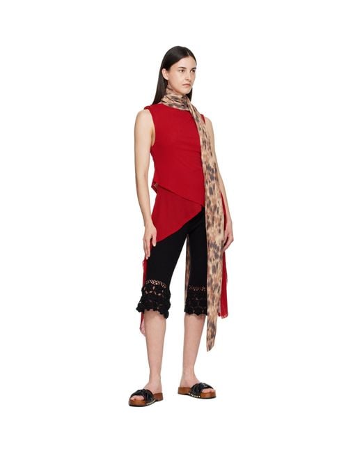Ganni Multicolor Print Wrap Scarf