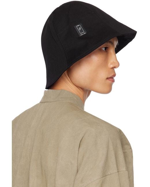 Acne Brown Black Patch Bucket Hat for men