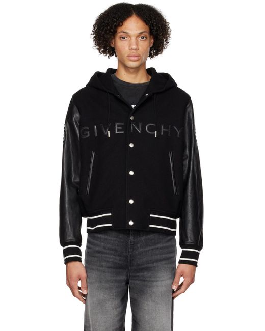 Givenchy Black Hooded Bomber for men