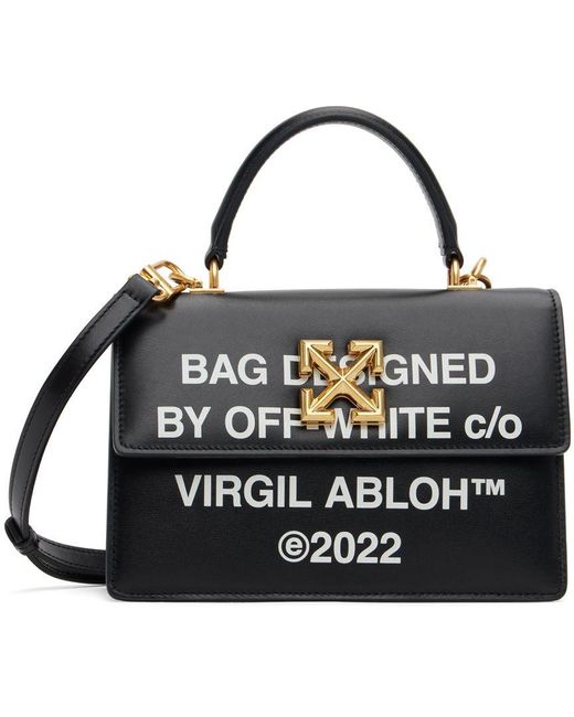 Off-White c/o Virgil Abloh Jitney 1.4 Leather Graffiti Shoulder Bag in  Black