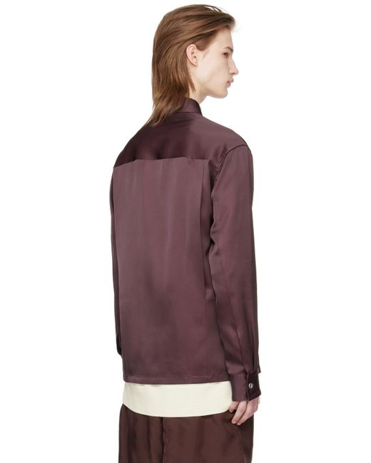 Jil Sander Purple Flap Pocket Shirt for men