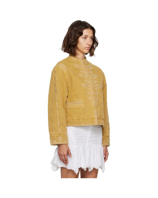 Isabel Marant Yellow Emalia Denim Jacket