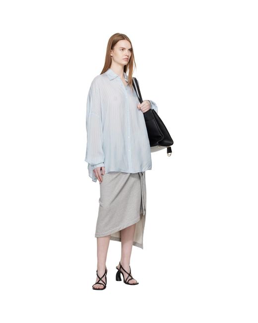 Dries Van Noten White Cotton Cocoon Shirt