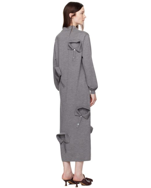 Moschino Black Multi Collars Knitted Maxi Dress