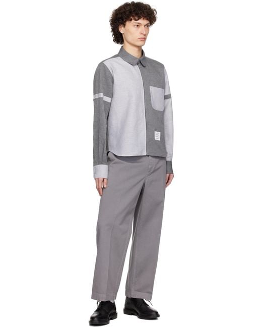 Thom Browne Black Round Hem Rc Zip Up Shirt for men