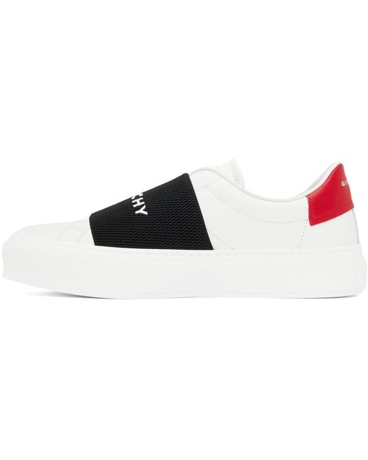 Givenchy White City Court Logo-embroidered Leather Low-top Trainers for men