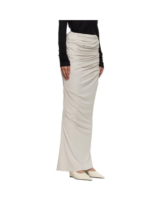 Entire studios Black Off- Drape Maxi Skirt