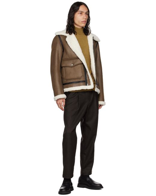 A.P.C. . Brown Tommy Faux-shearling Jacket for men
