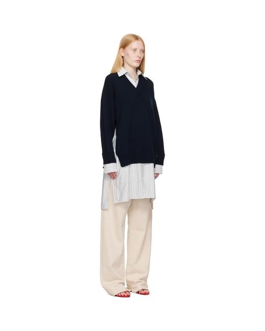 Stella McCartney Black Crewneck Jumper Shirt Midi Dress
