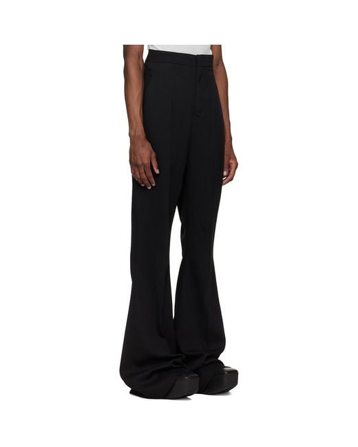 Rick Owens Black Temple Dirt Bolan Trousers for men