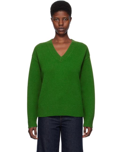 Totême  Toteme Green V-neck Sweater