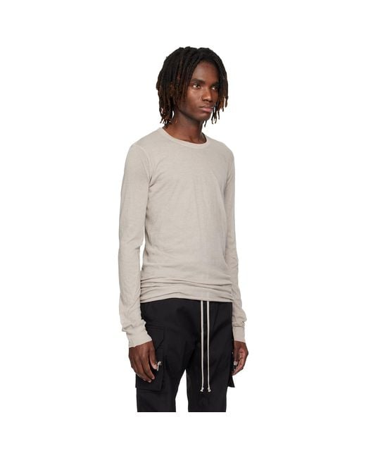 Rick Owens Black Off- Temple Basic Ls T-shirt for men