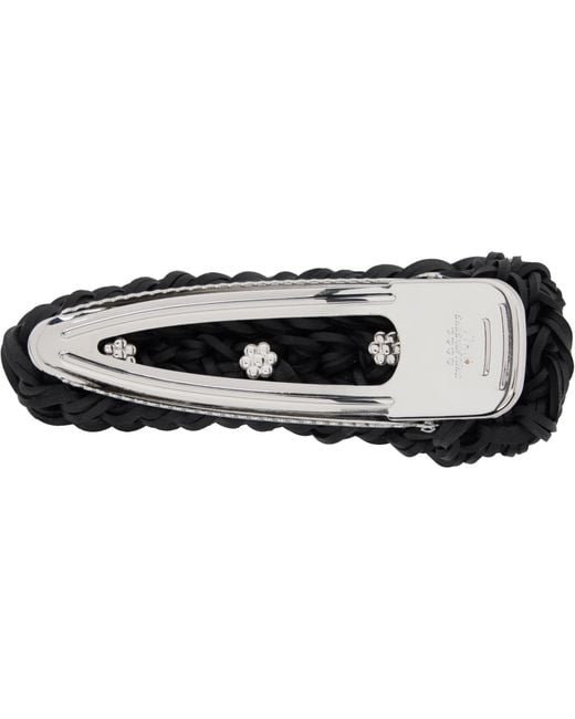 ShuShu/Tong Black Rhinestone Flower Hair Clip