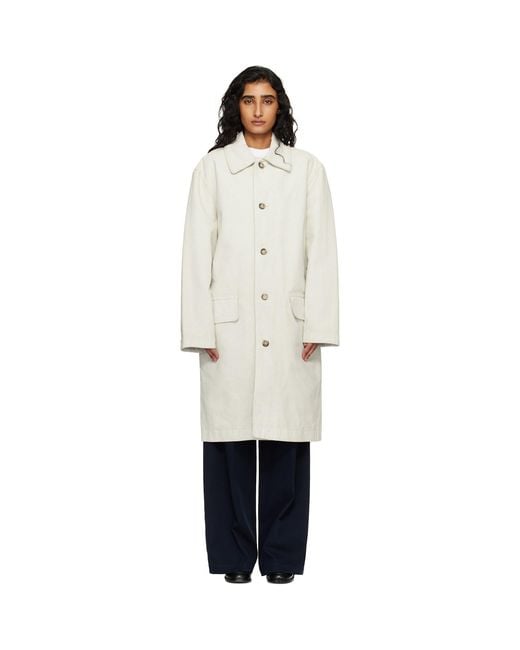 A.P.C. Black Off- Coated Canvas Coat
