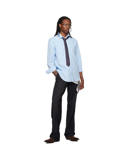 Balenciaga Blue Standard Shirt for men
