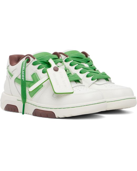 Off-White c/o Virgil Abloh Green 'Out Of Office' Bubble Arrow Sneakers