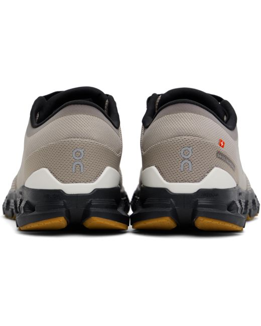 On Shoes Black Taupe Cloud X 4 Sneakers for men