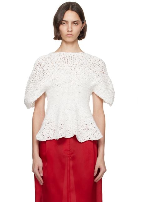 Khaite Red Off- Mathilde Top