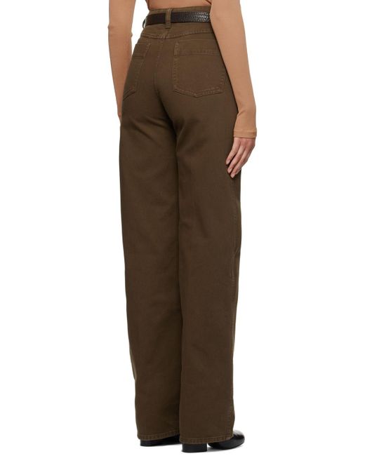 Lemaire Brown Straight-leg Jeans