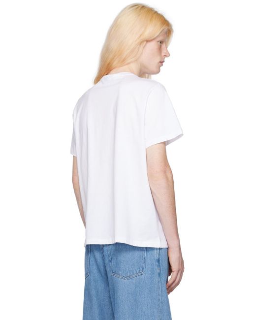 Ganni White Relaxed T-shirt for men