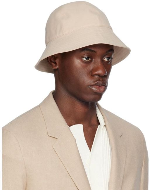 Zegna Natural Oasi Lino Bucket Hat for men