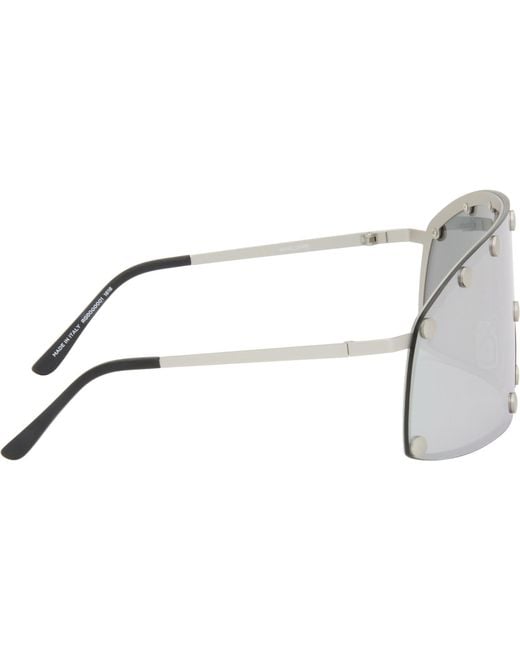 Rick Owens Black Temple Shielding Sunglasses for men