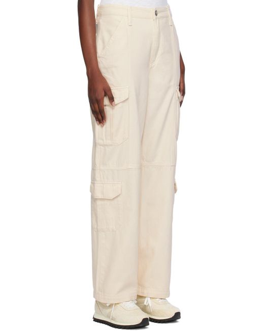 Ragbone pantalon cargo cailyn blanc cassé en denim Rag & Bone en coloris Natural